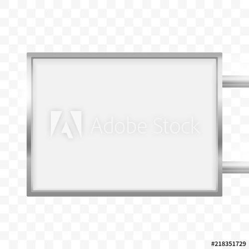 500x500 Rectangular Signage Light Box Signboard. Vector Rectangle Lightbox