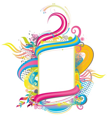 430x470 Signboard Vector With Floral Motifs