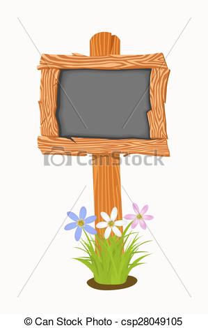 299x470 Wooden Signboard. Wooden School Board With Flowers And Butterflies