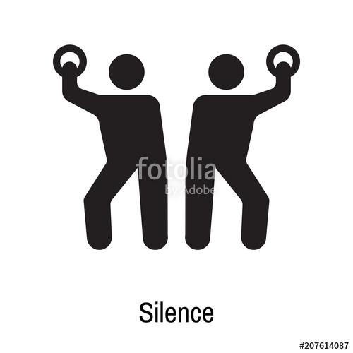 500x500 Silence Icon Vector Sign And Symbol Isolated On White Background