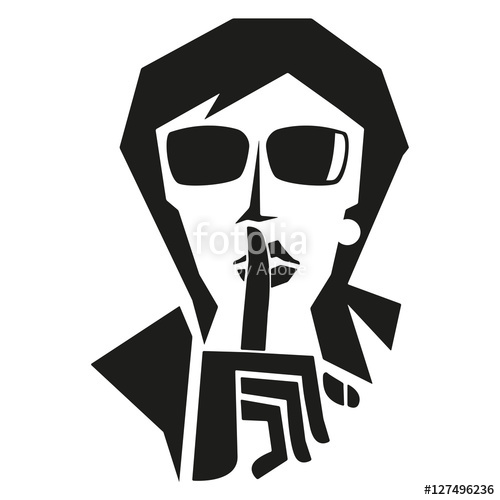 500x500 Woman Gesture Symbol Of Silence With Finger On Lips Stock Image