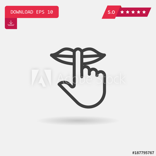 500x500 Silence Vector Icon