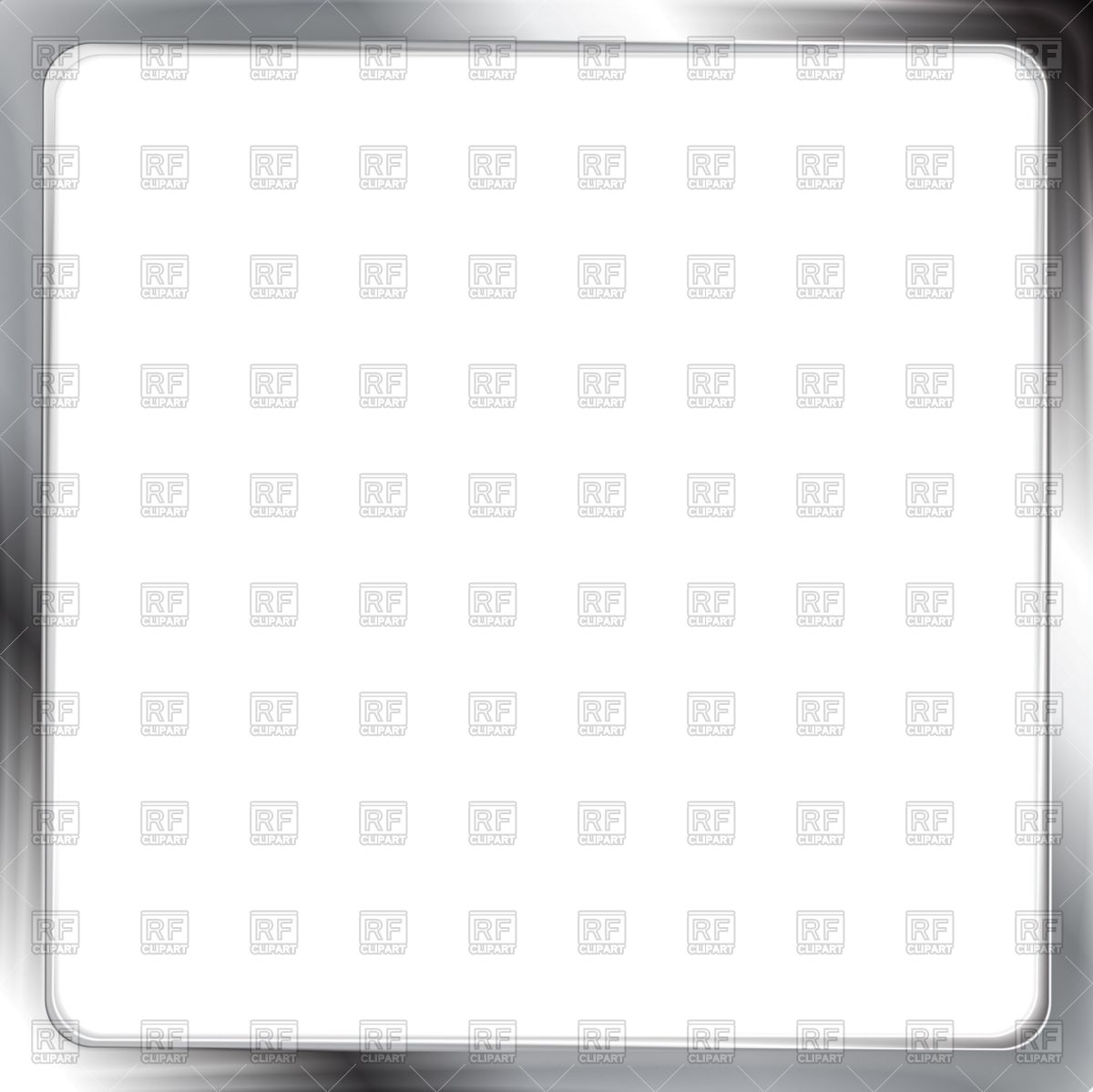 1200x1199 Square Metallic Silver Frame Vector Image Vector Artwork Of