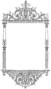 172x300 Frame Filigree Silver Free Images