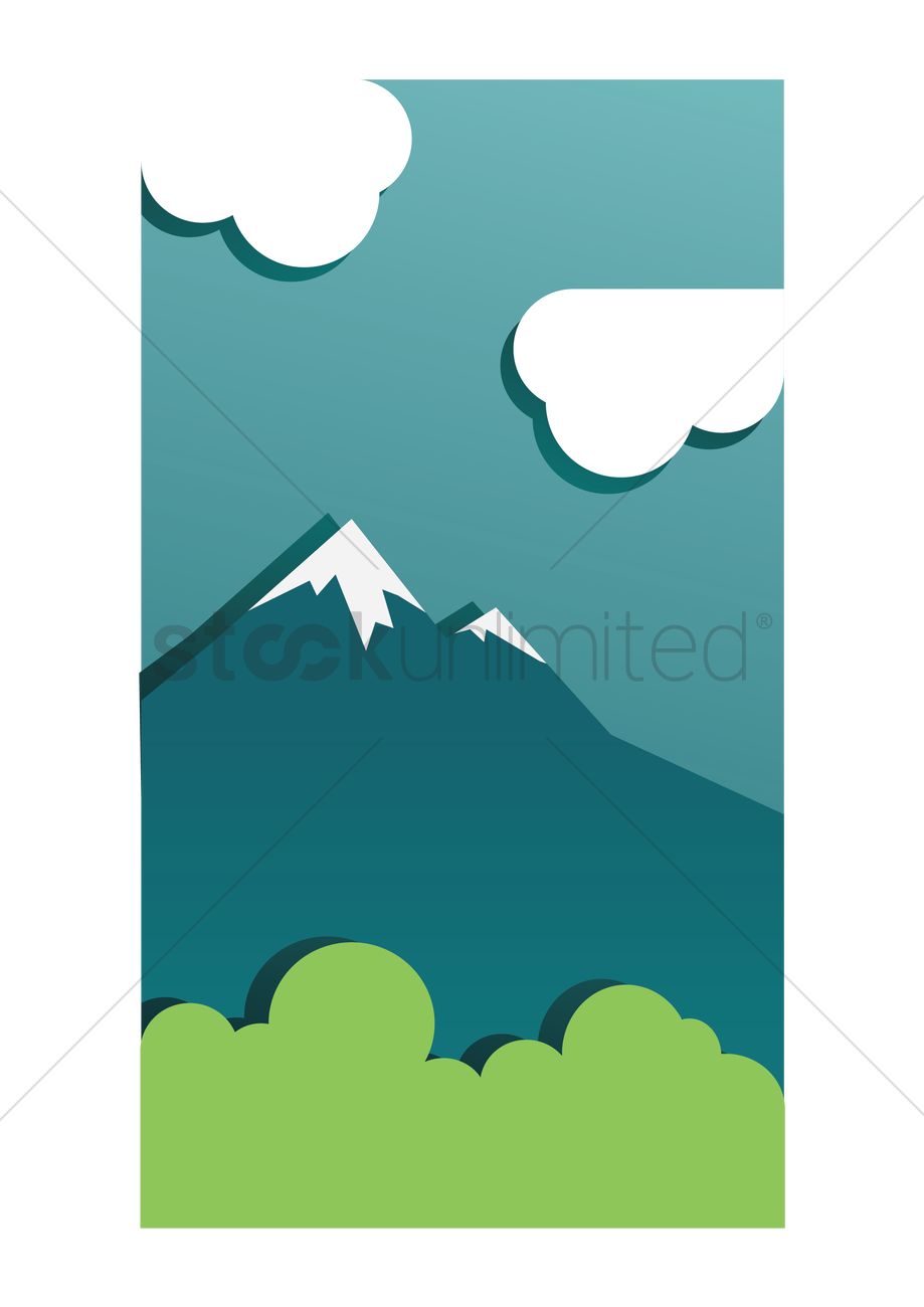 919x1300 Simple Mountain Background Vector Image