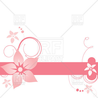 400x400 Simple Floral Banner With Curls Vector Image Vector Artwork Of