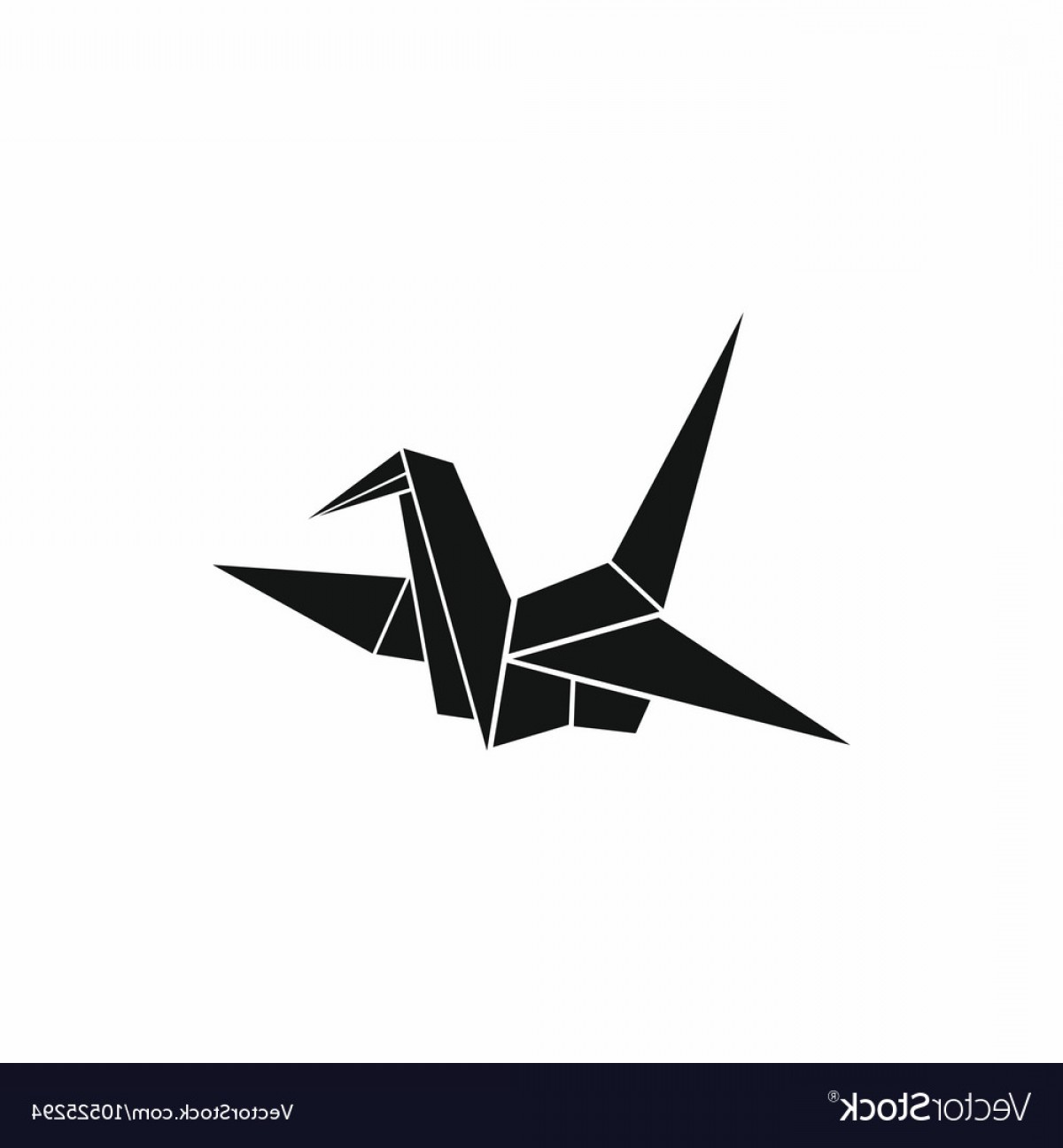 1200x1296 Bird Origami Icon Simple Style Vector Shopatcloth