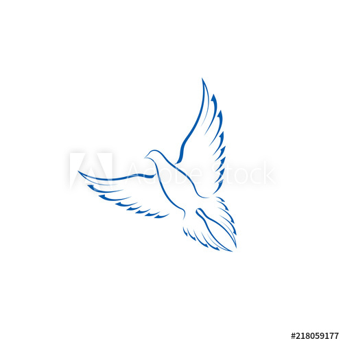 500x500 Simple Bird Icon, Logo Vector Design Element