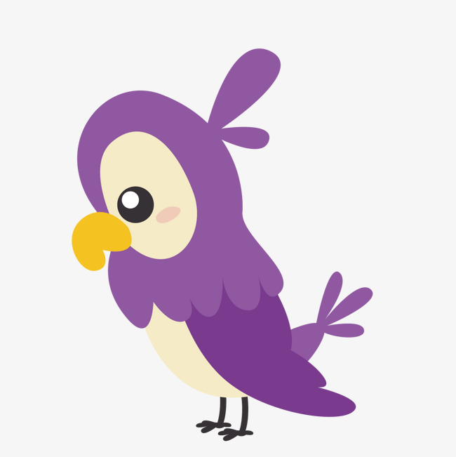 650x651 Vector Purple Simple And Lovely Illustrator Bird Decoration, Bird