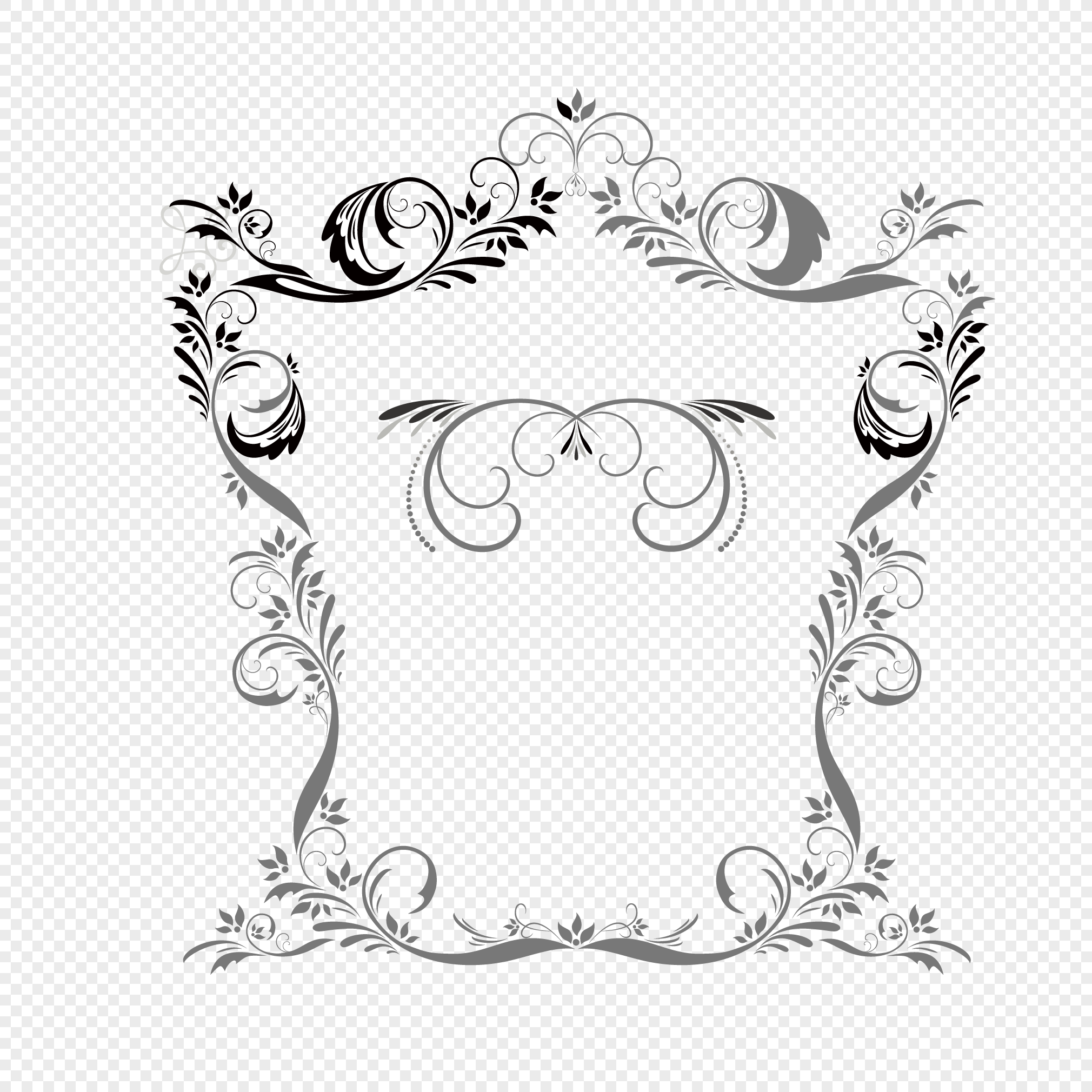 2020x2020 Simple And Fashionable Pattern Border Vector Material Png