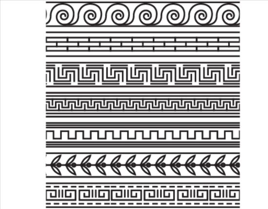 550x429 Black Simple Border Vector Set 02 Free Download