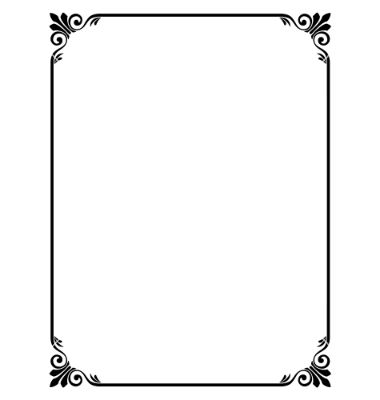 380x400 Simple Ornamental Decorative Frame Vector 631376