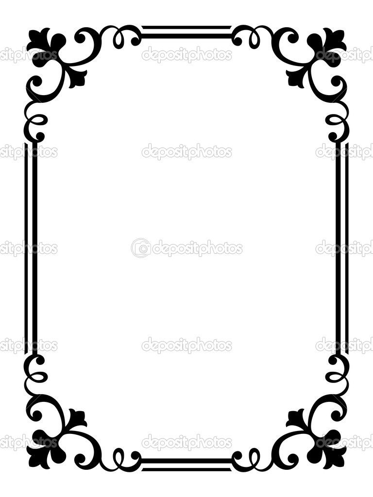768x1024 Simple Border Vector