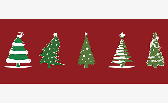650x400 Simple Cartoon Christmas Tree Vector Image, Cartoon Clipart, Tree