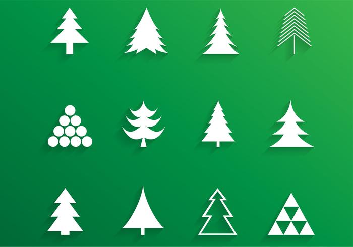 700x490 Simple Christmas Tree Vector Pack