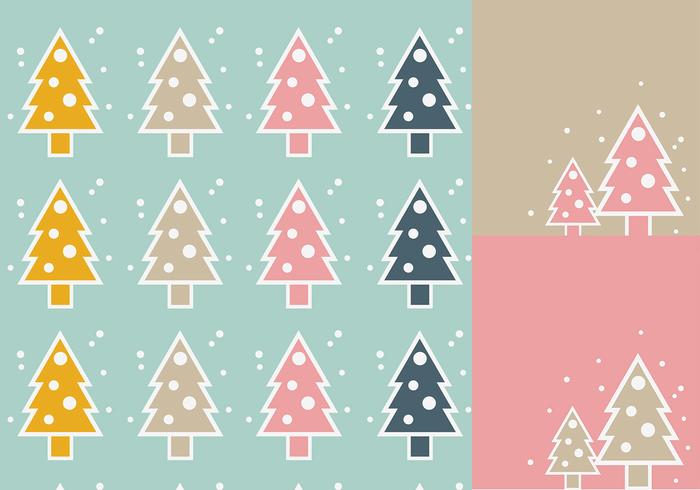 700x490 Simple Christmas Tree Vector Wallpaper Pack