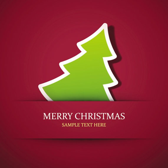 570x570 Simple Xmas Tree Seasons Greeting Vector