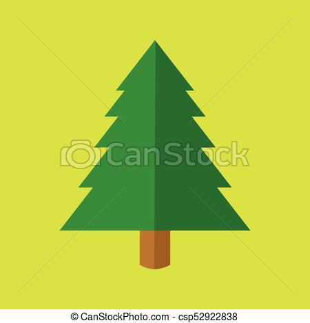 450x470 Simple Christmas Tree Cartoon Vector Illustration Graphic Design.