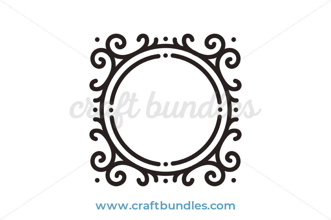 1160x772 Simple Filigree Frame Svg Cut File By Craftbundles