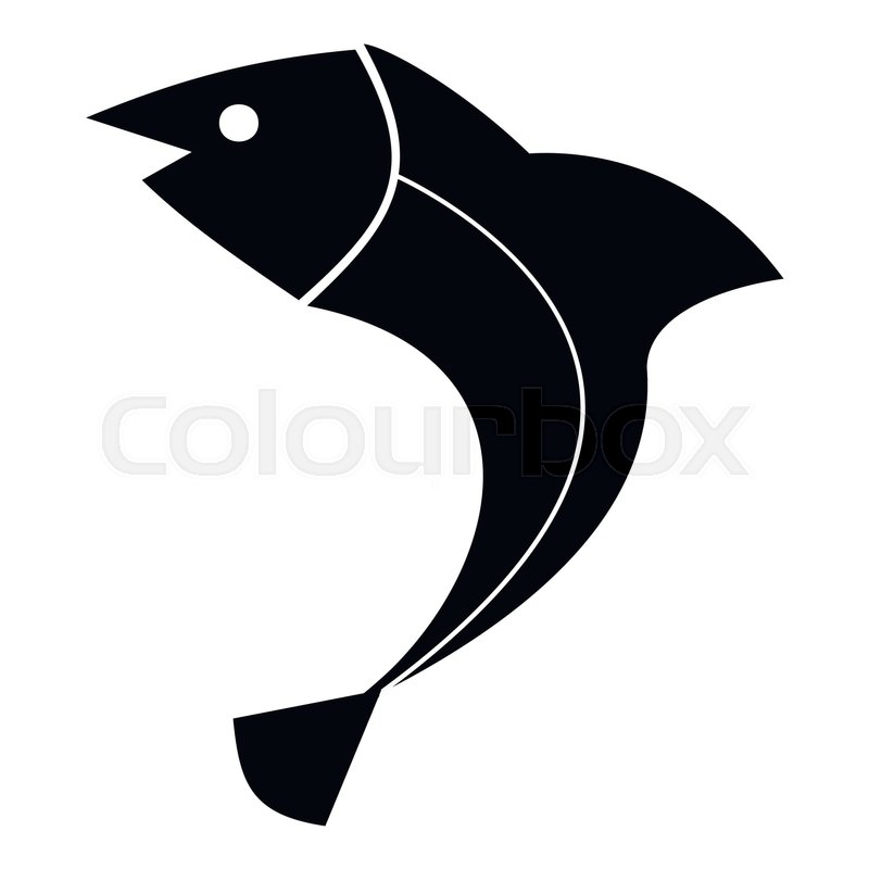 800x800 Fish Icon. Simple Illustration Of Fish Vector Icon For Web Stock