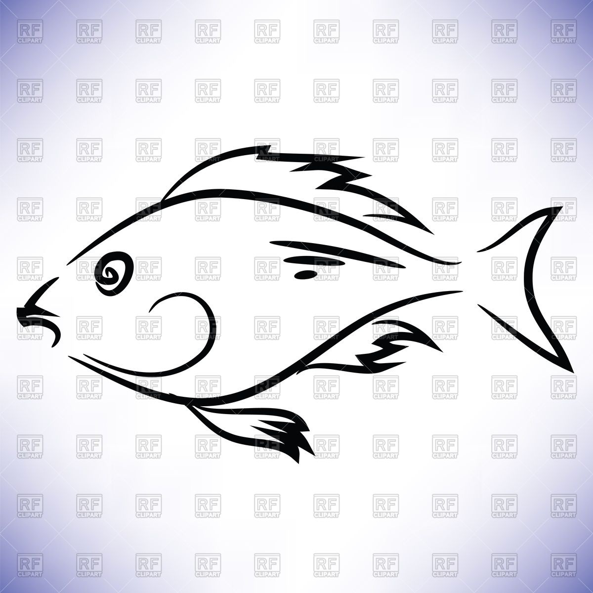 1200x1200 Simple Hand Drawn Fish Vector Image Vector Artwork Of Plants And