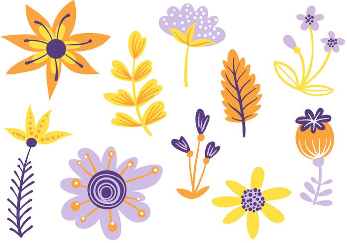 700x490 Free Simple Flowers 2 Vectors