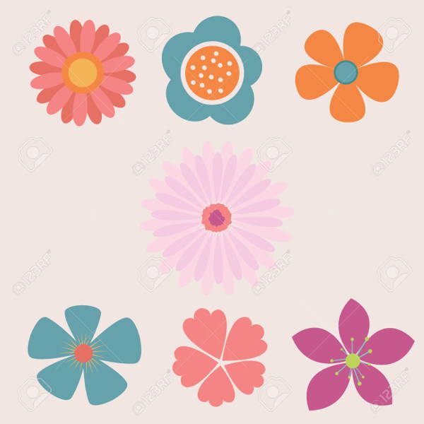 600x600 Flower Vectors