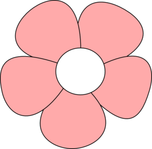 300x294 Simple Flower Pink Clip Art