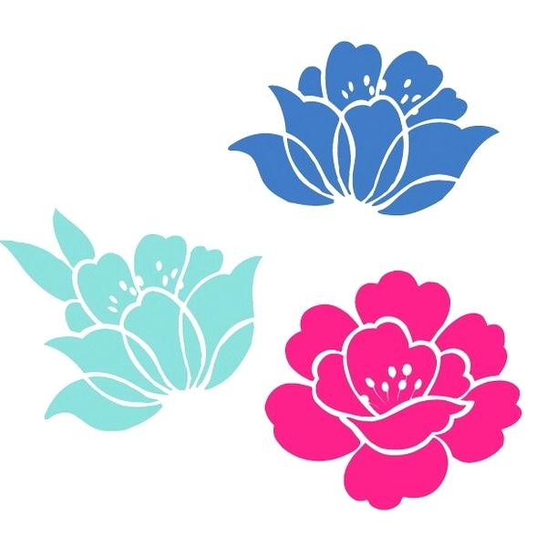 599x600 Simple Flowers Pattern Vector With Paper Sjmedia