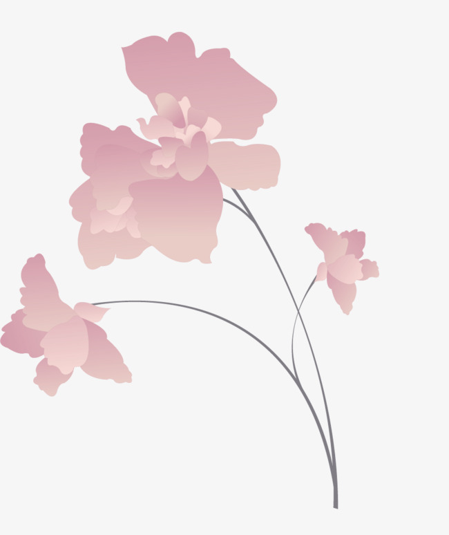 650x774 Simple Flowers Vector Material, Flowers, Pink, Simple Flowers