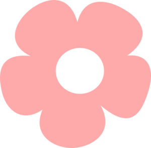 300x294 Simple Pink Flower Clip Art