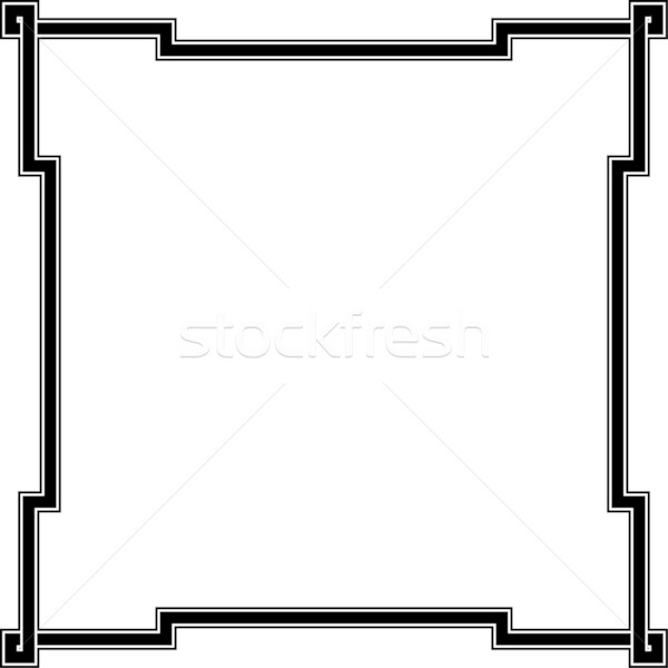 600x600 Simple Vector Square Decorative Frame Vector Illustration