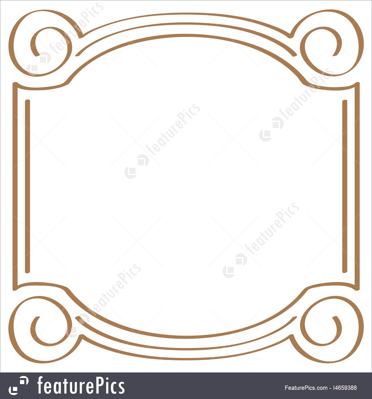 1300x1392 Vector Square Simple Frame For Design Stock Illustration I4659388