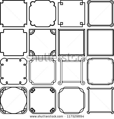 450x470 Stock Vector Vector Decorative Simple Frames Digital Design