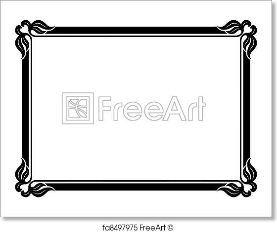560x470 Free Art Print Of Simple Ornamental Decorative Frame. Vector