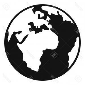 300x300 Photostock Vector Earth Globe Icon Simple Illustration Of Earth