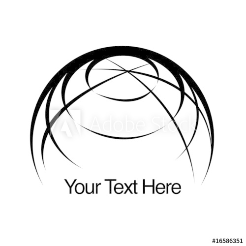 500x500 Simple Globe Logo With Text