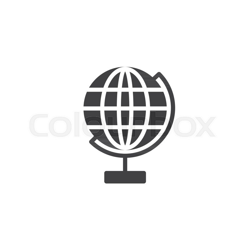 800x800 Earth Globe Vector Icon. Filled Flat Sign For Mobile Concept And
