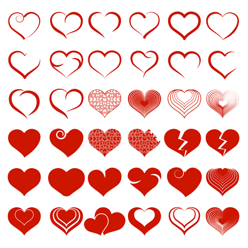 500x500 Simple Heart Shapes Icons Vectors Free Download