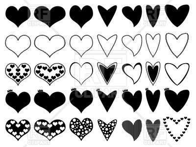 400x300 Stylized Simple Hearts Vector Image Vector Artwork Of Holiday