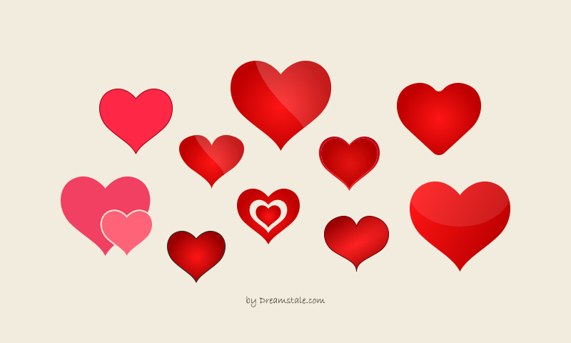 800x480 Download 10 Free Valentine Heart Vectors