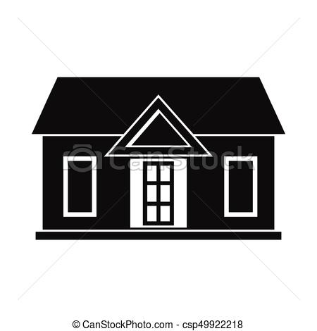 450x470 Residential City House Black Simple Silhouette Icon Vector