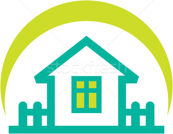 600x466 Vector Simple Real Estate Illustration Small House Vector