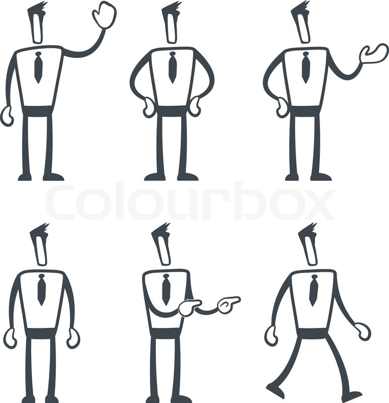771x800 Vector Illustration Of A Simple Sketch Characters For Use In