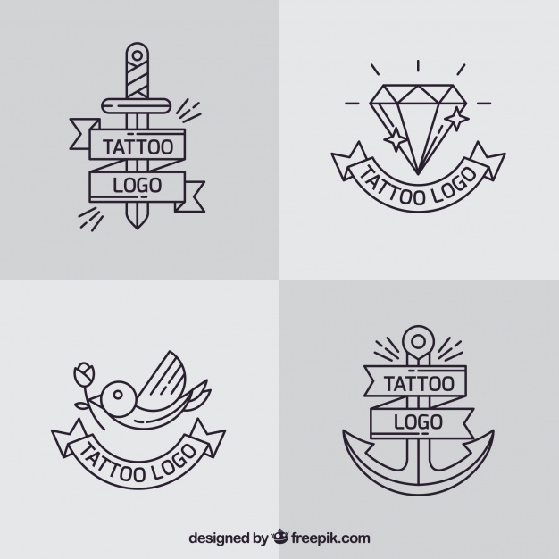 626x626 Simple Logo Tattoo Collection Vector Free Download