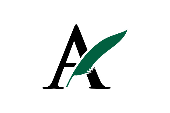 580x386 Vector Of Simple Logo Letter A. Feather. Simple Graphic By