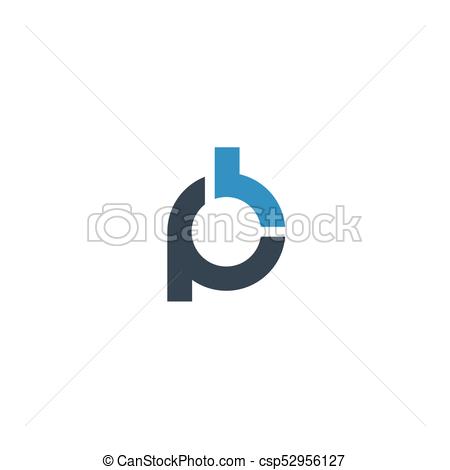 450x470 Logo Of Stylized Letter P And B. Clean And Simple Logo... Vector