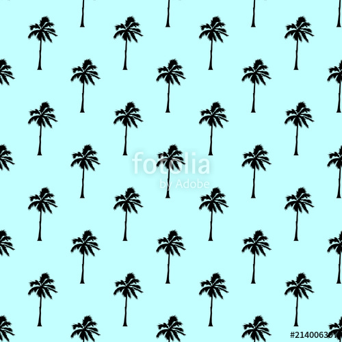 500x500 Palm Tree Pattern Seamless Texture. Simple Illustration Of Palm