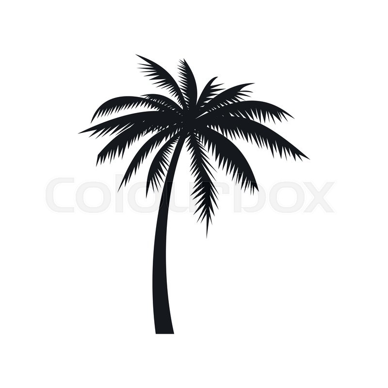 800x800 Coconut Palm Tree Icon In Simple Style On A White Background