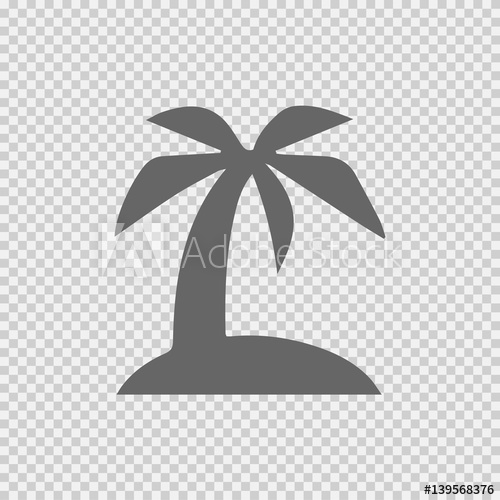 500x500 Coconut Palm Tree Vector Icon Eps 10. Summer Holiday Simple